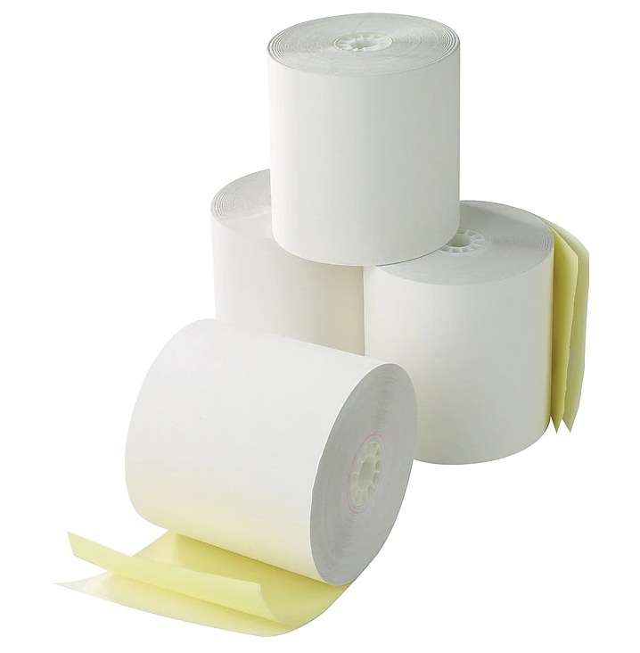 2 Ply 3" x 90' Carbonless Receipt Roll Paper